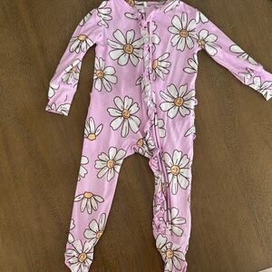 Posh Peanut Pink Daisy Kids Footie